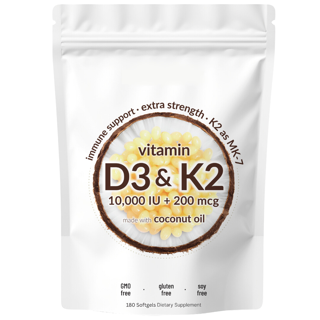 Vitamin D3 + K2 Supplement Softgels