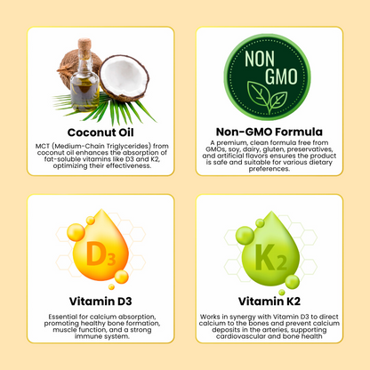 Vitamin D3 + K2 5000IU Supplement Softgels