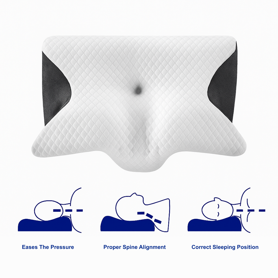 Butterfly Memory Foam Pillow For Neck Discomfort & Support