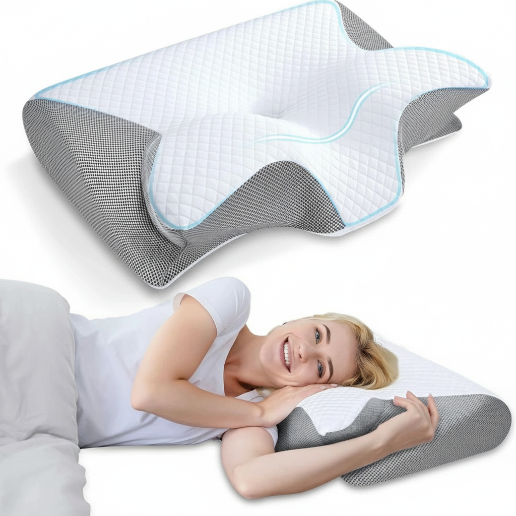 Butterfly Memory Foam Pillow For Neck Discomfort & Support
