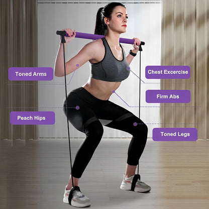 Multi-Functional Pilates Bar For Full Body Workouts At Home